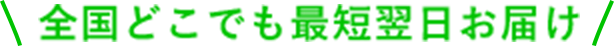 全国どこでも最短翌日お届け
